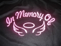 In Memory of logo with angel halo and wings